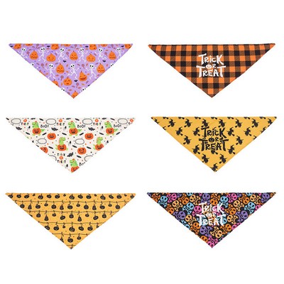 Small Polyester Full Color Triangle Pet Bandanna (20"x13"x13")